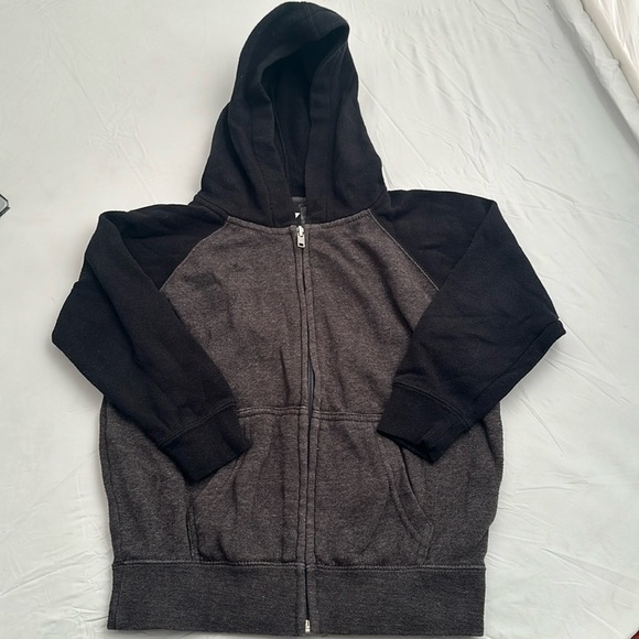 Pixie Lane gray and black graphic back full zip hoodie - Picture 2 of 6